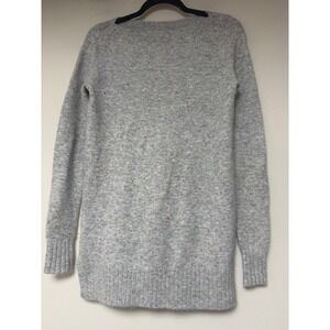 LOFT Tunic Sweater Womens XS Grey Confetti Knit Boat Neck Long Sleeve‎ Excellent